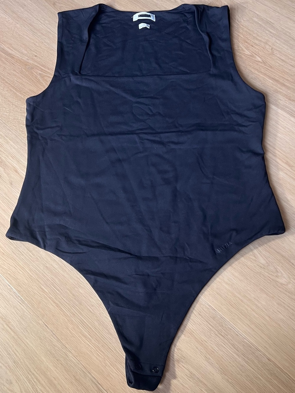 Aritzia Black Square Neck Bodysuit